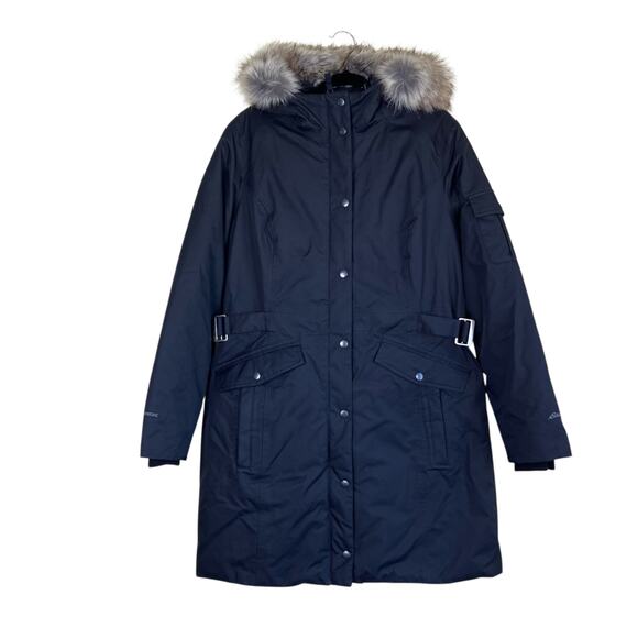 Eddie Bauer Womens Sz L Superior III Stadium Parka Down Filled Waterproof Black - Picture 3 of 16